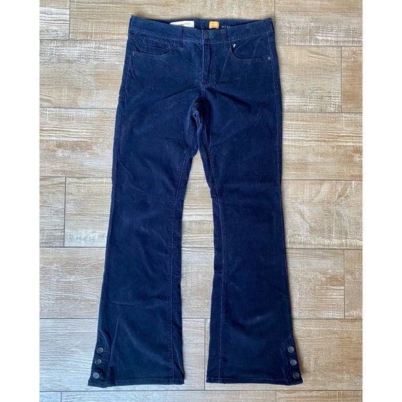 Anthropologie Pants - Anthro • Flare Buttoned Royal Blue Corduroy Pants